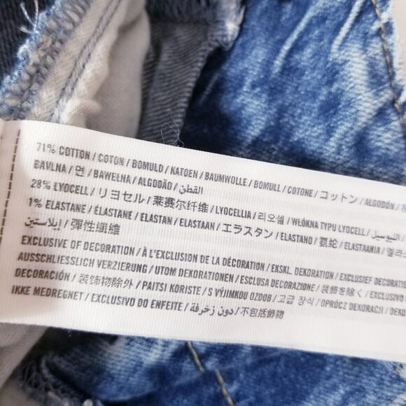 Abercrombie & Fitch High Waisted Paper Bag Waist A&F Mom Jeans Frayed Hem - Picture 8 of 12